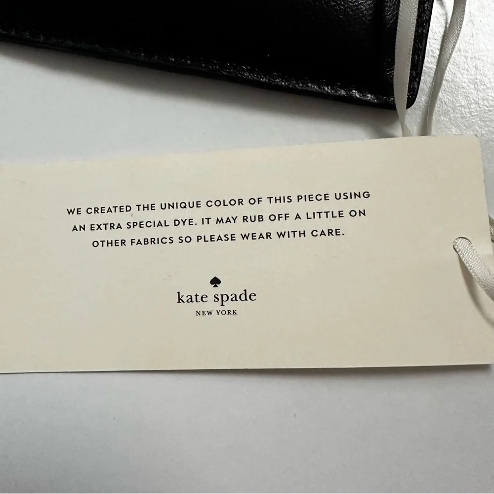 Kate Spade Sunset Lane Glitter Card Holder with Kate Spade Reusable Logo Bag